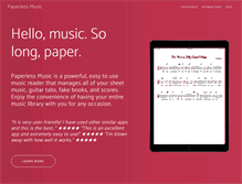 Tablet Screenshot of paperlessmusic.com